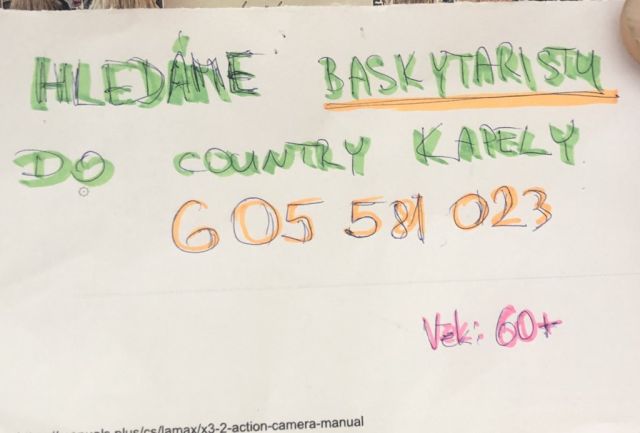 Hledáme baskytaristu